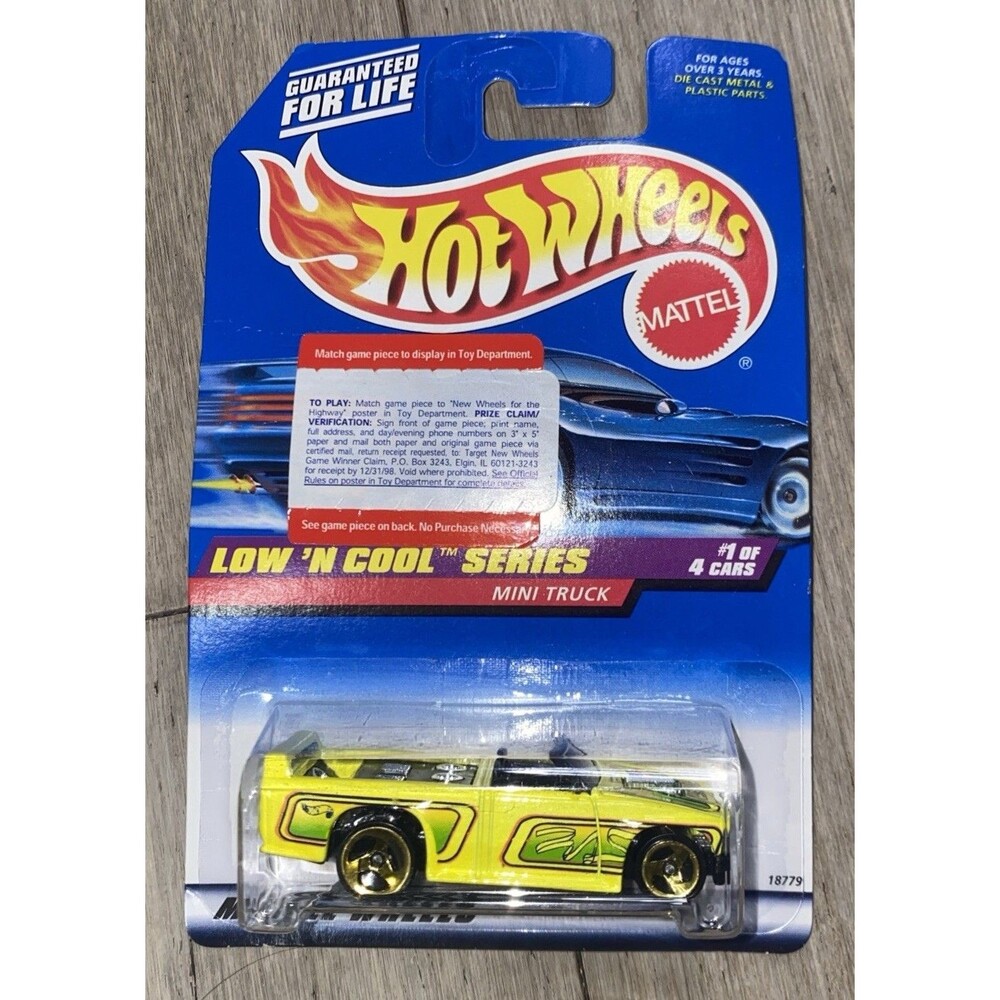 Hot Wheels Low 'N Cool Series 1997 Mini Truck  1 of 4 #697 Yellow New